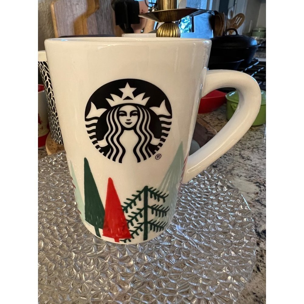 Starbucks  Winter Trees  Mug 14 oz